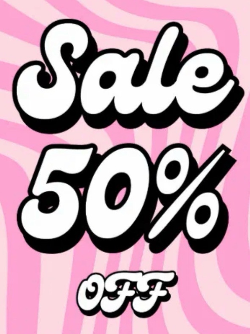 Sale 50%! 2 hour silent show, all items in tray are 50% off!